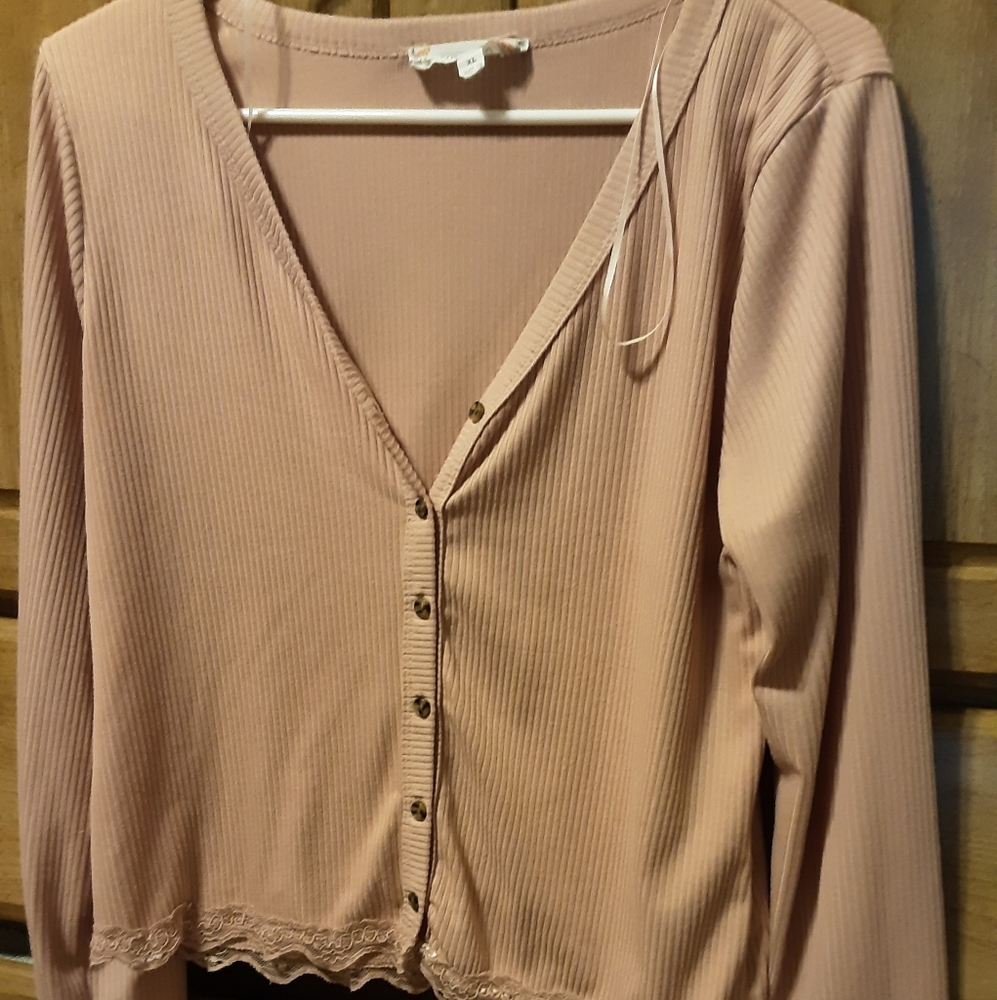 Pink button up